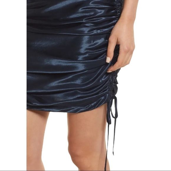Bardot Gigi Ruched Satin Slipdress - Picture 3 of 7